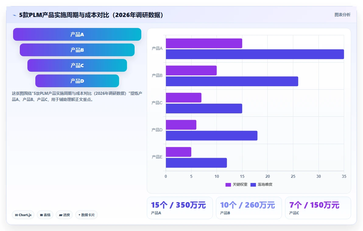 2026年PLM系统选型指南:5款主流产品功能深度对比
