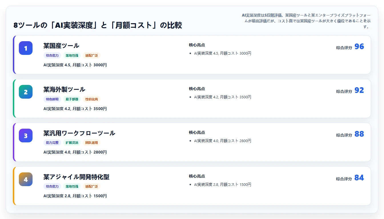 2026年AIプロジェクト管理ツール比較:8選の機能・価格・選び方