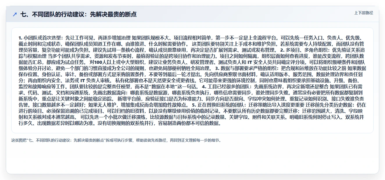 七、不同团队的行动建议:先解决最贵的断点