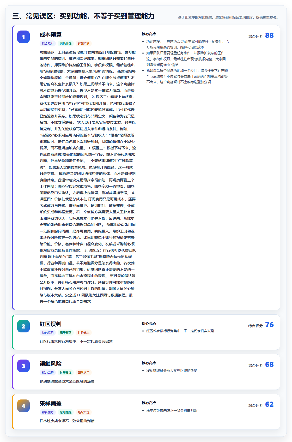 三、常见误区:买到功能,不等于买到管理能力