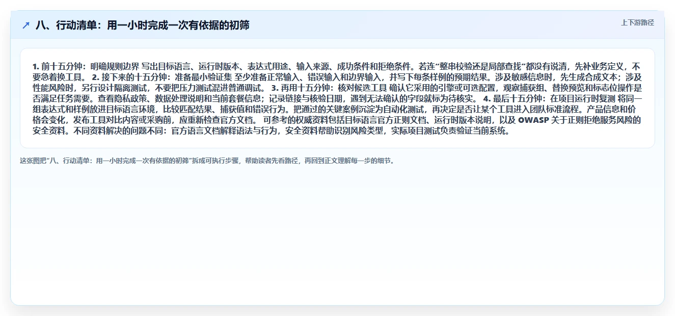 八、行动清单:用一小时完成一次有依据的初筛