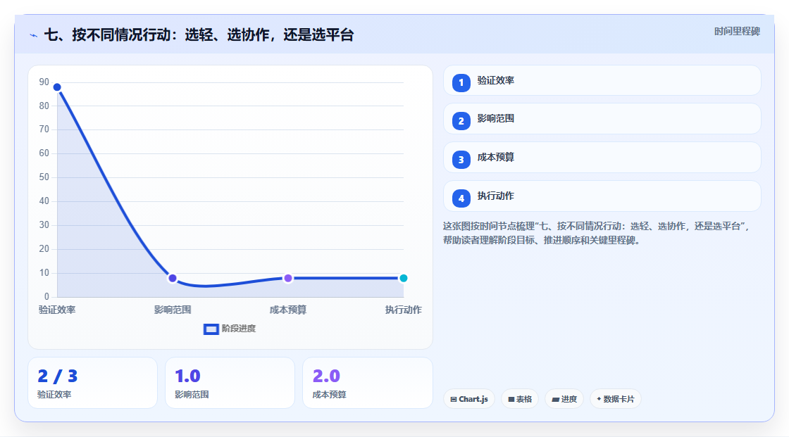 七、按不同情况行动:选轻、选协作,还是选平台