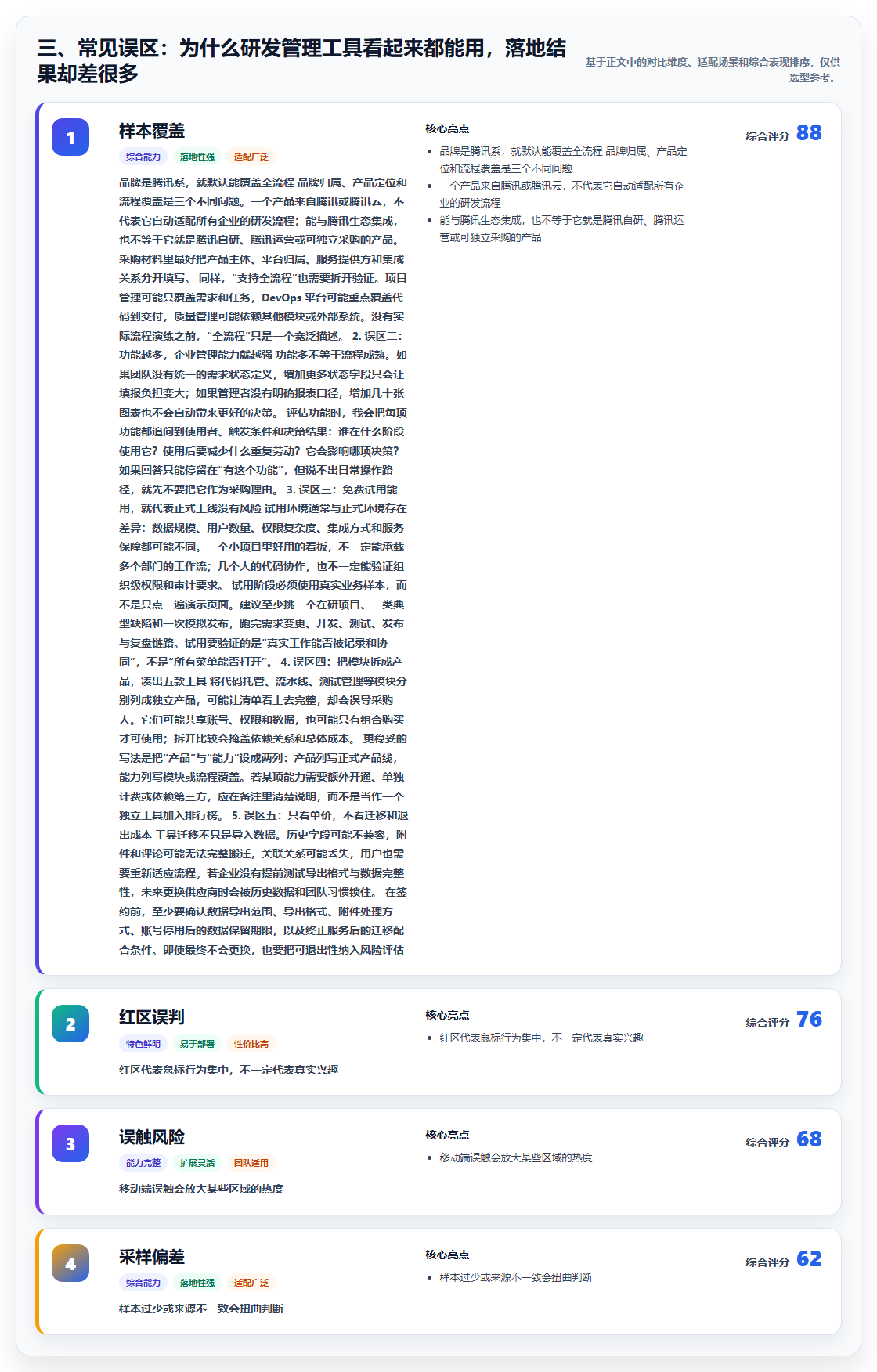 三、常见误区:为什么研发管理工具看起来都能用,落地结果却差很多