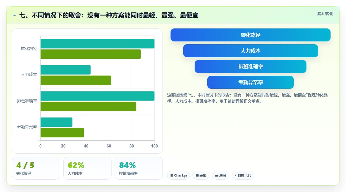 七、不同情况下的取舍：没有一种方案能同时最轻、最强、最便宜