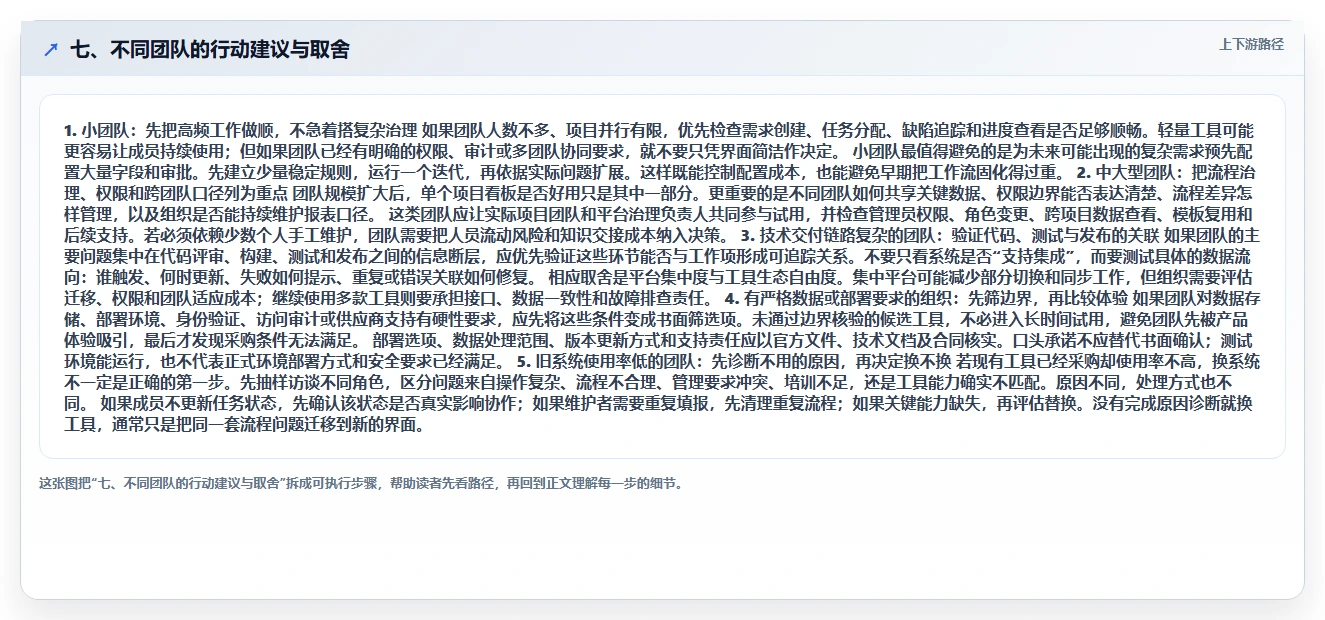 七、不同团队的行动建议与取舍