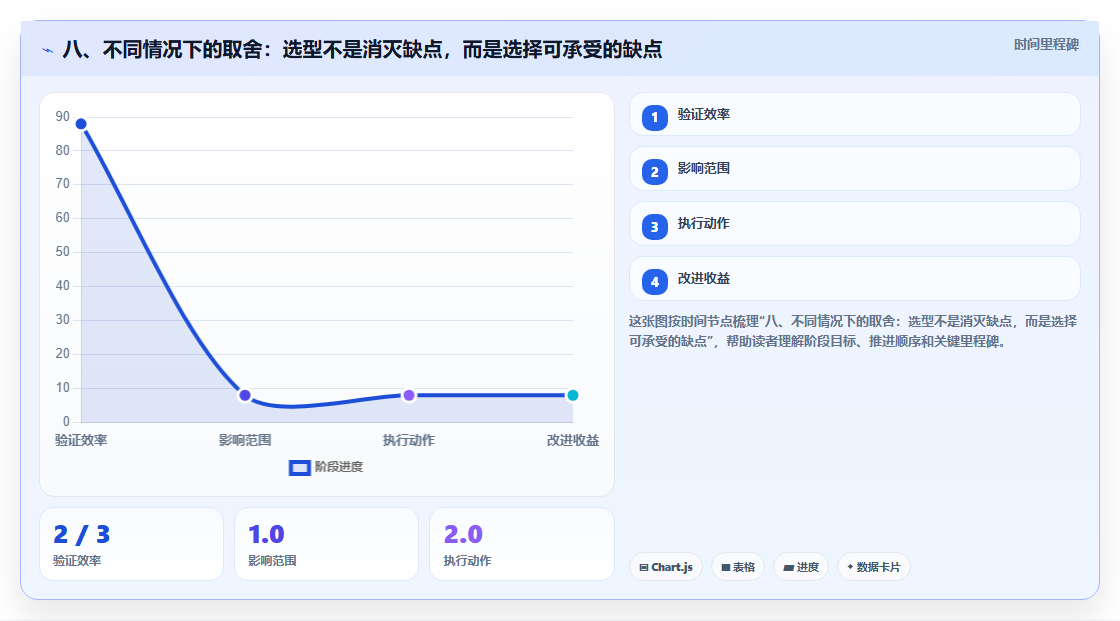 八、不同情况下的取舍:选型不是消灭缺点,而是选择可承受的缺点