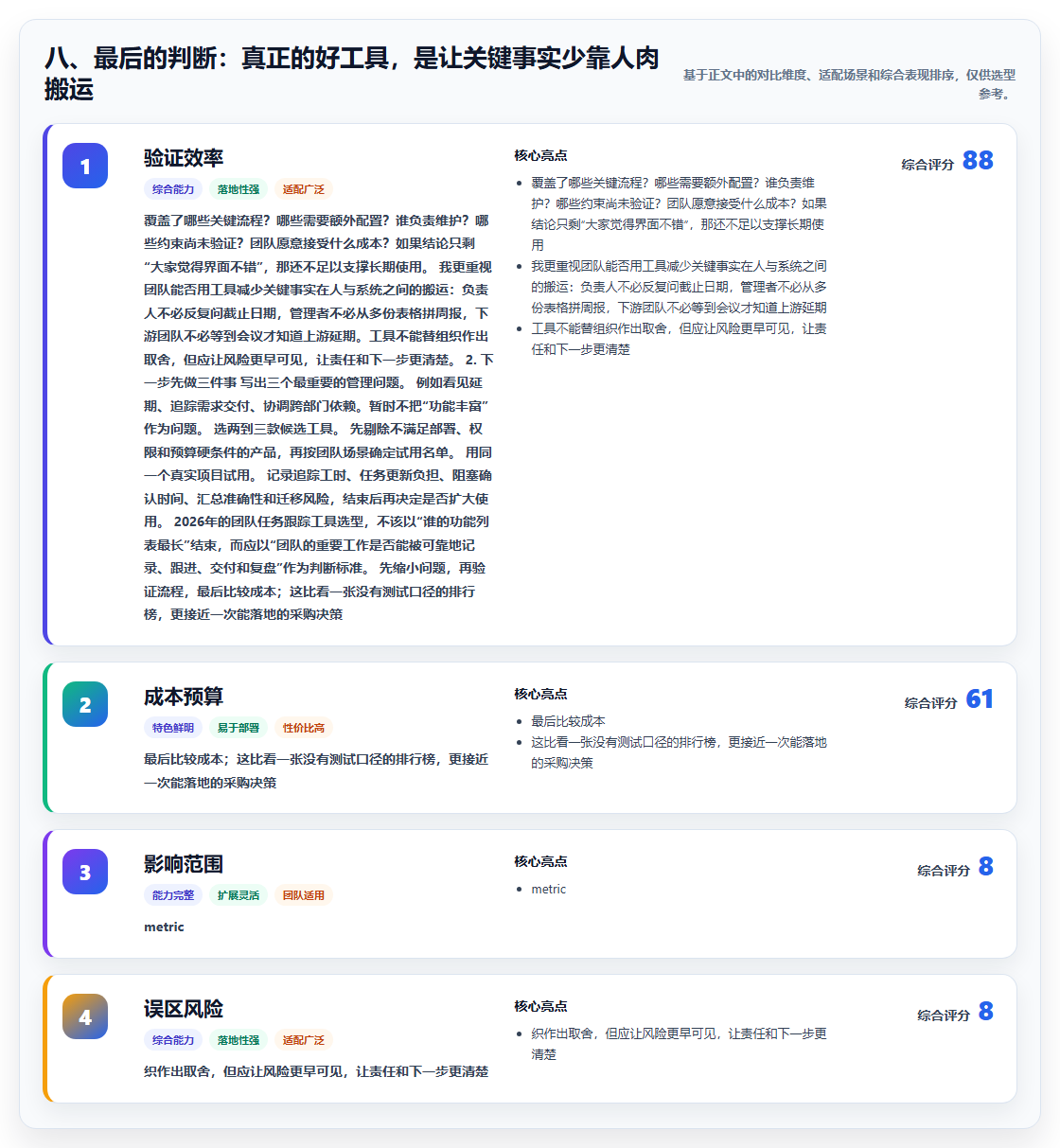 八、最后的判断：真正的好工具，是让关键事实少靠人肉搬运