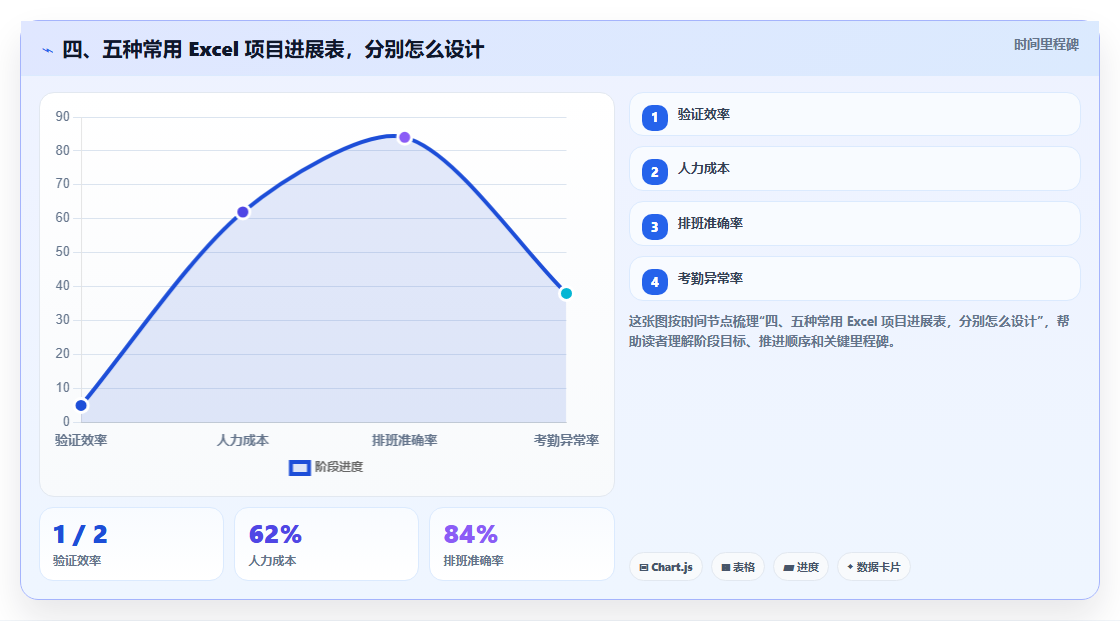 四、五种常用 Excel 项目进展表,分别怎么设计
