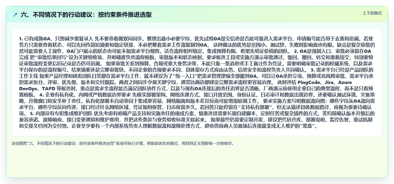 六、不同情况下的行动建议:按约束条件推进选型