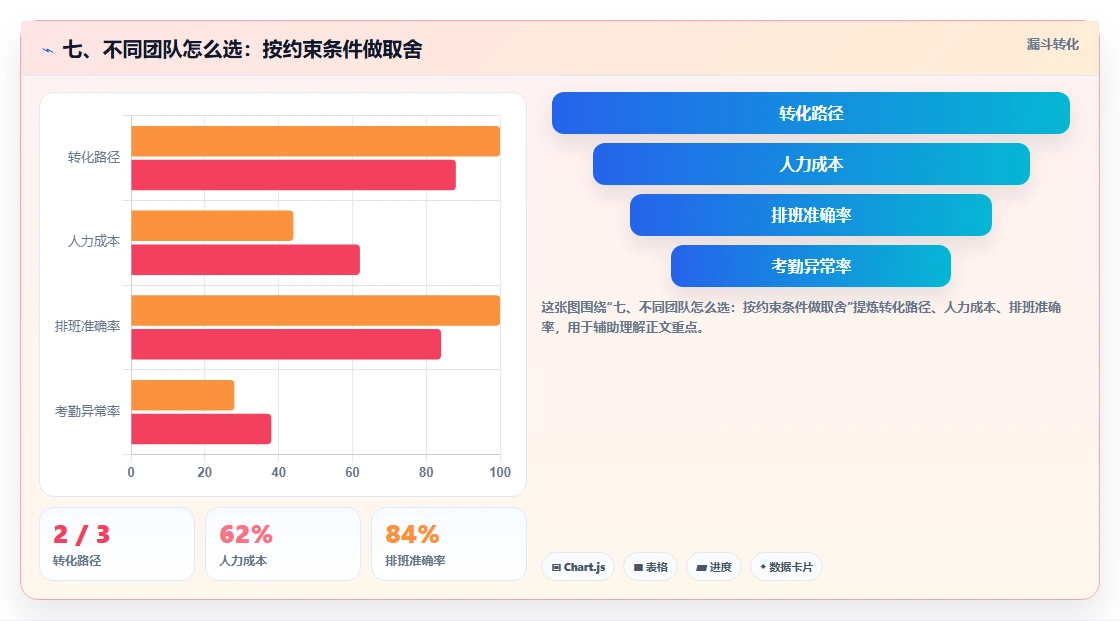七、不同团队怎么选：按约束条件做取舍