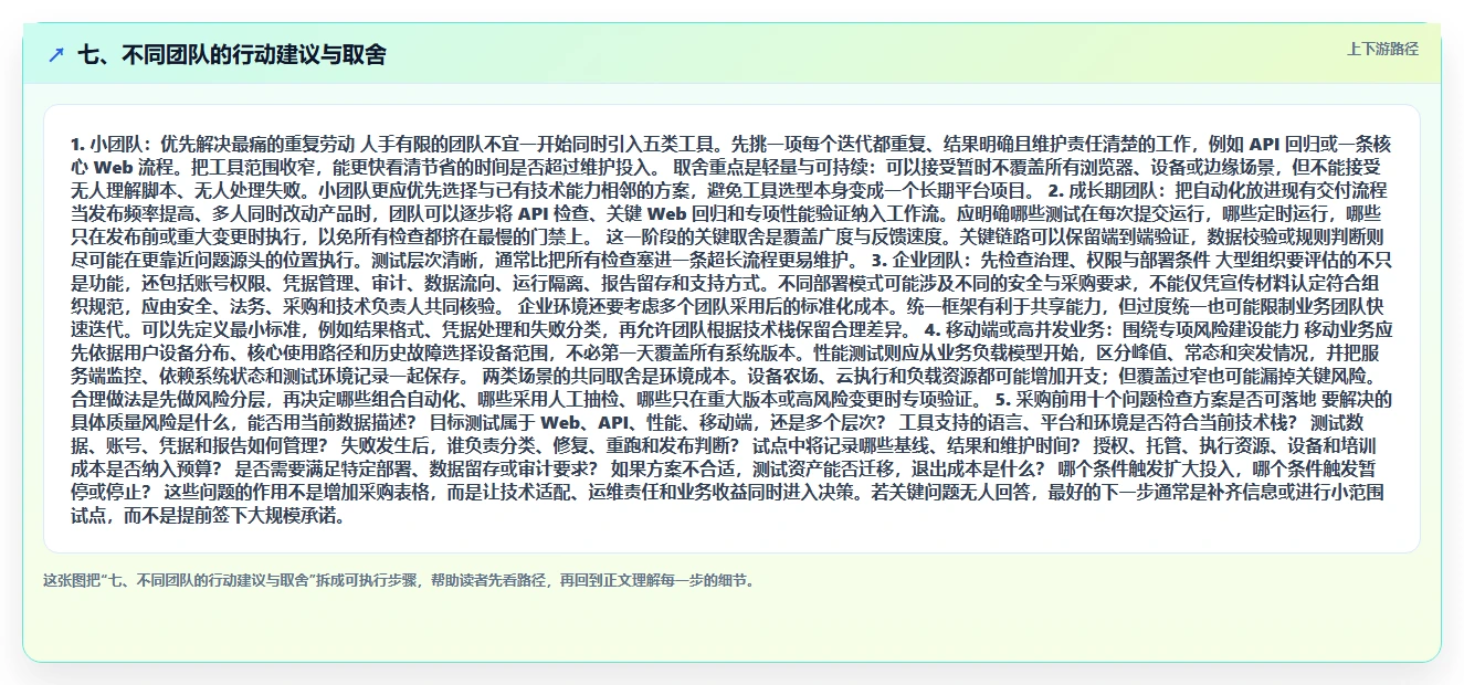 七、不同团队的行动建议与取舍