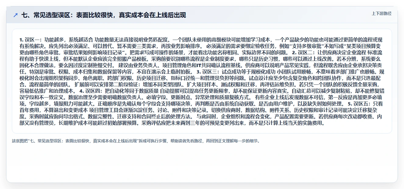 七、常见选型误区:表面比较很快,真实成本会在上线后出现