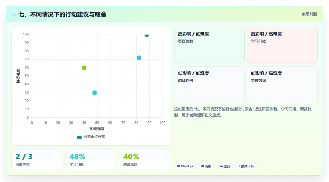 七、不同情况下的行动建议与取舍