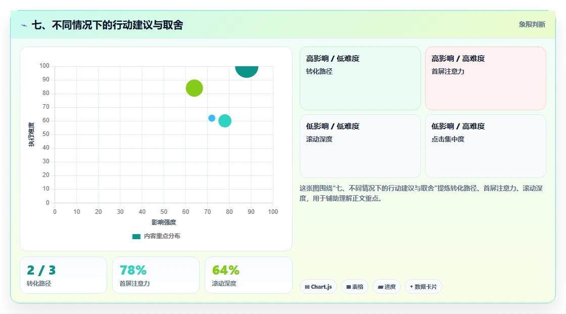 七、不同情况下的行动建议与取舍
