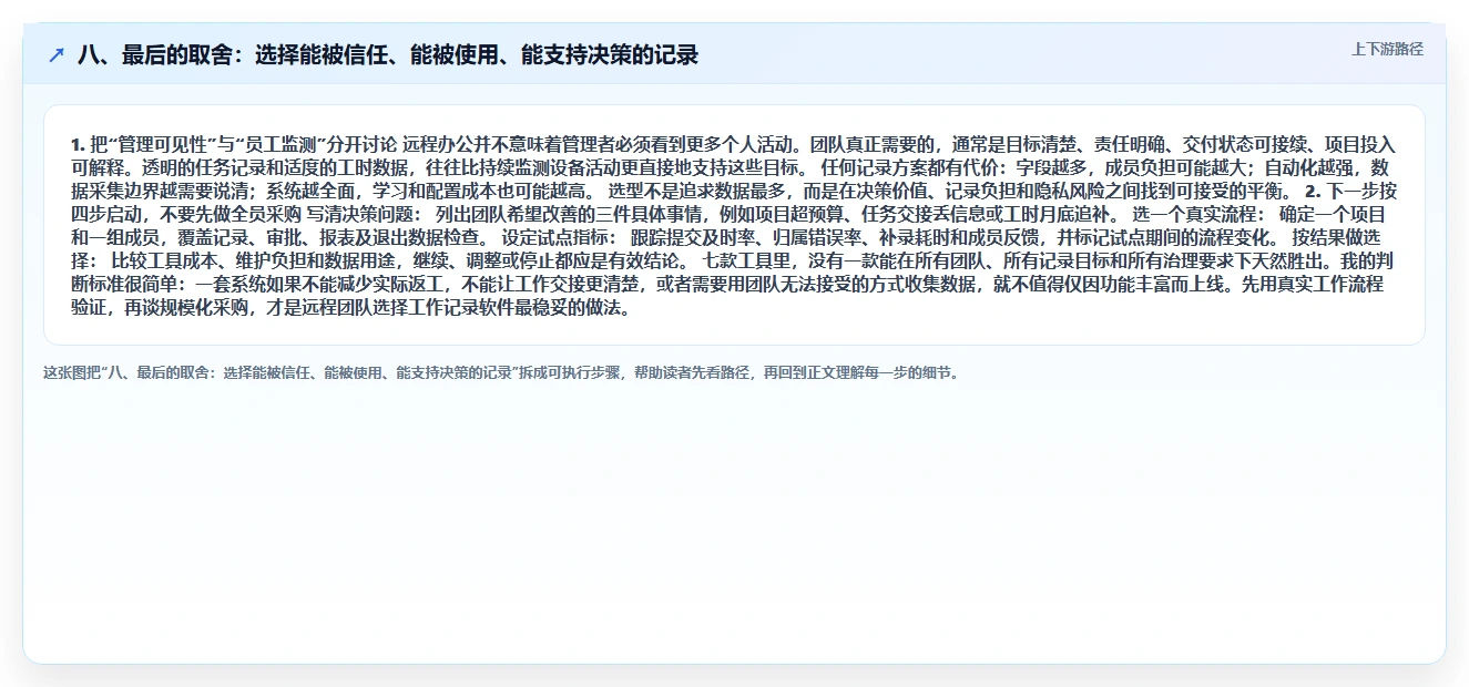 八、最后的取舍:选择能被信任、能被使用、能支持决策的记录