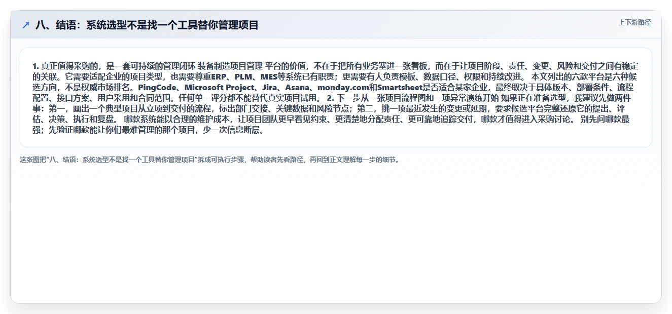 八、结语:系统选型不是找一个工具替你管理项目