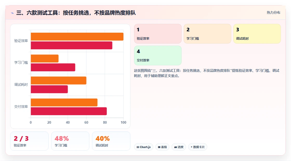三、六款测试工具:按任务挑选,不按品牌热度排队