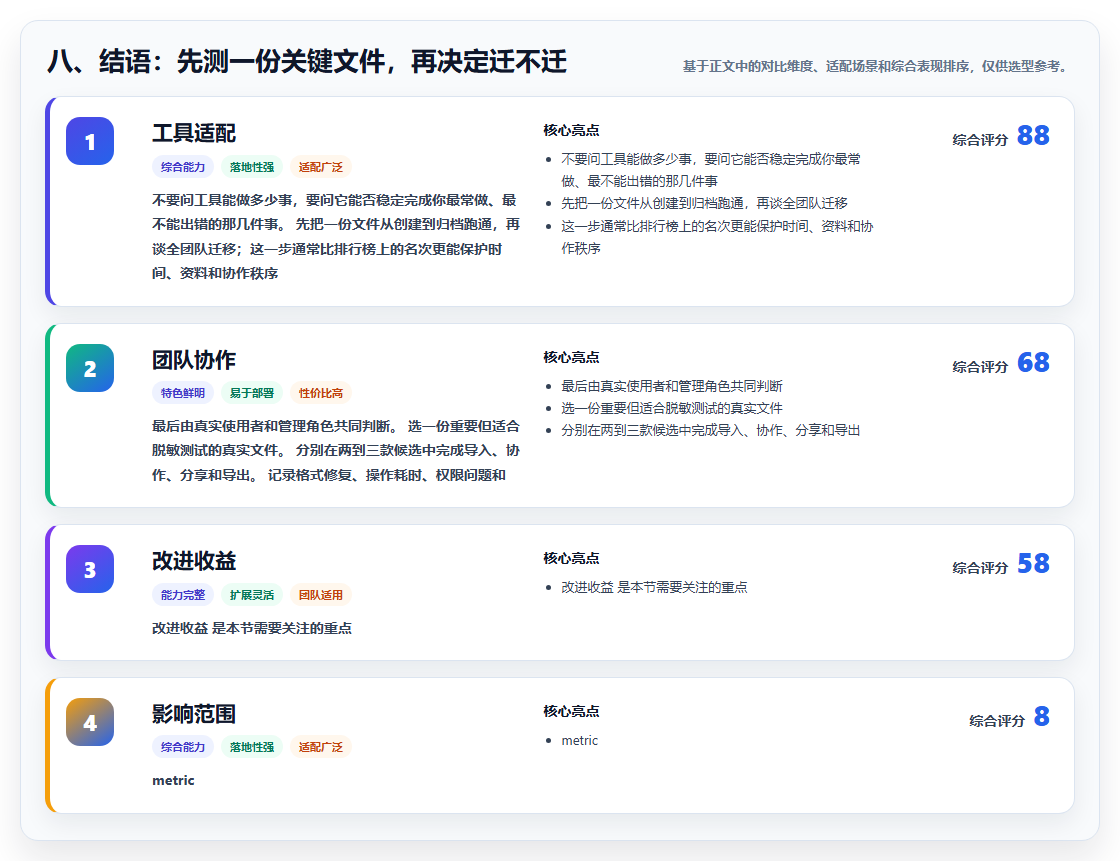 八、结语:先测一份关键文件,再决定迁不迁