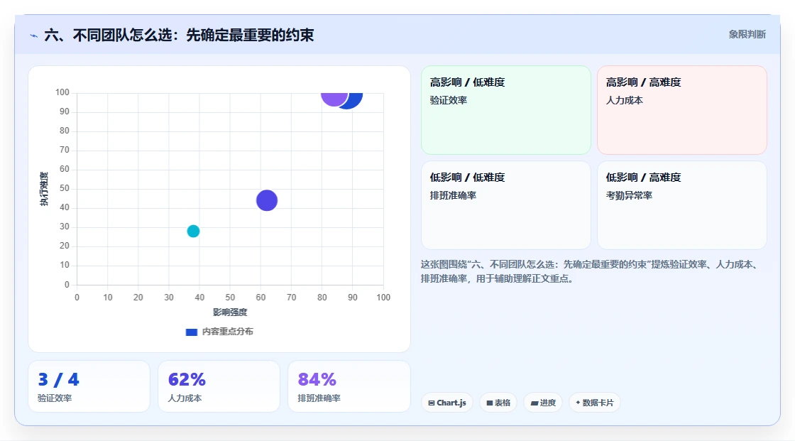 六、不同团队怎么选:先确定最重要的约束