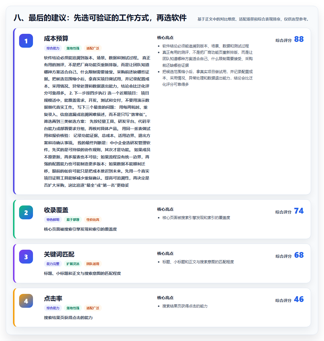 八、最后的建议：先选可验证的工作方式，再选软件
