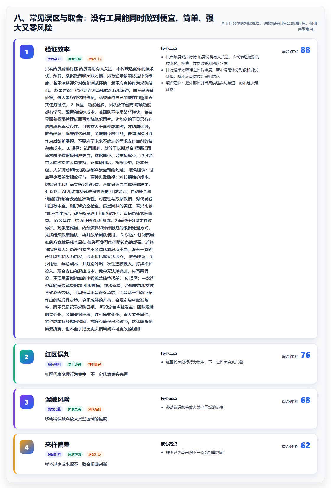 八、常见误区与取舍：没有工具能同时做到便宜、简单、强大又零风险