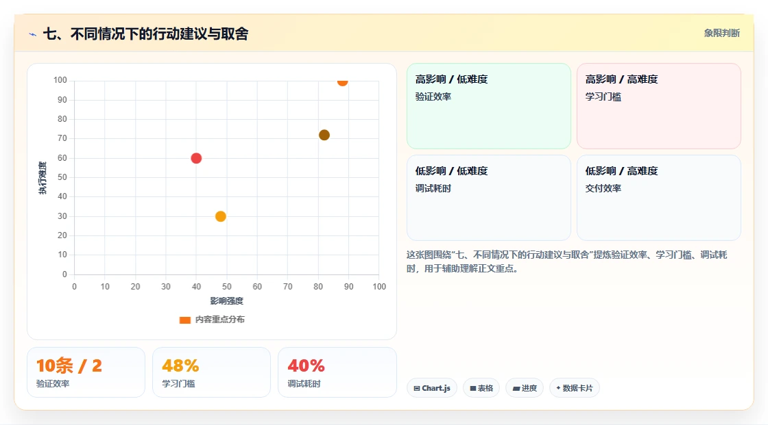 七、不同情况下的行动建议与取舍