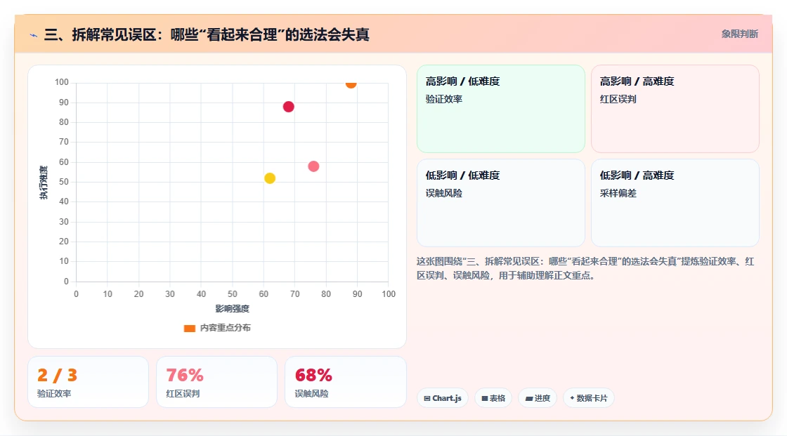 三、拆解常见误区:哪些“看起来合理”的选法会失真