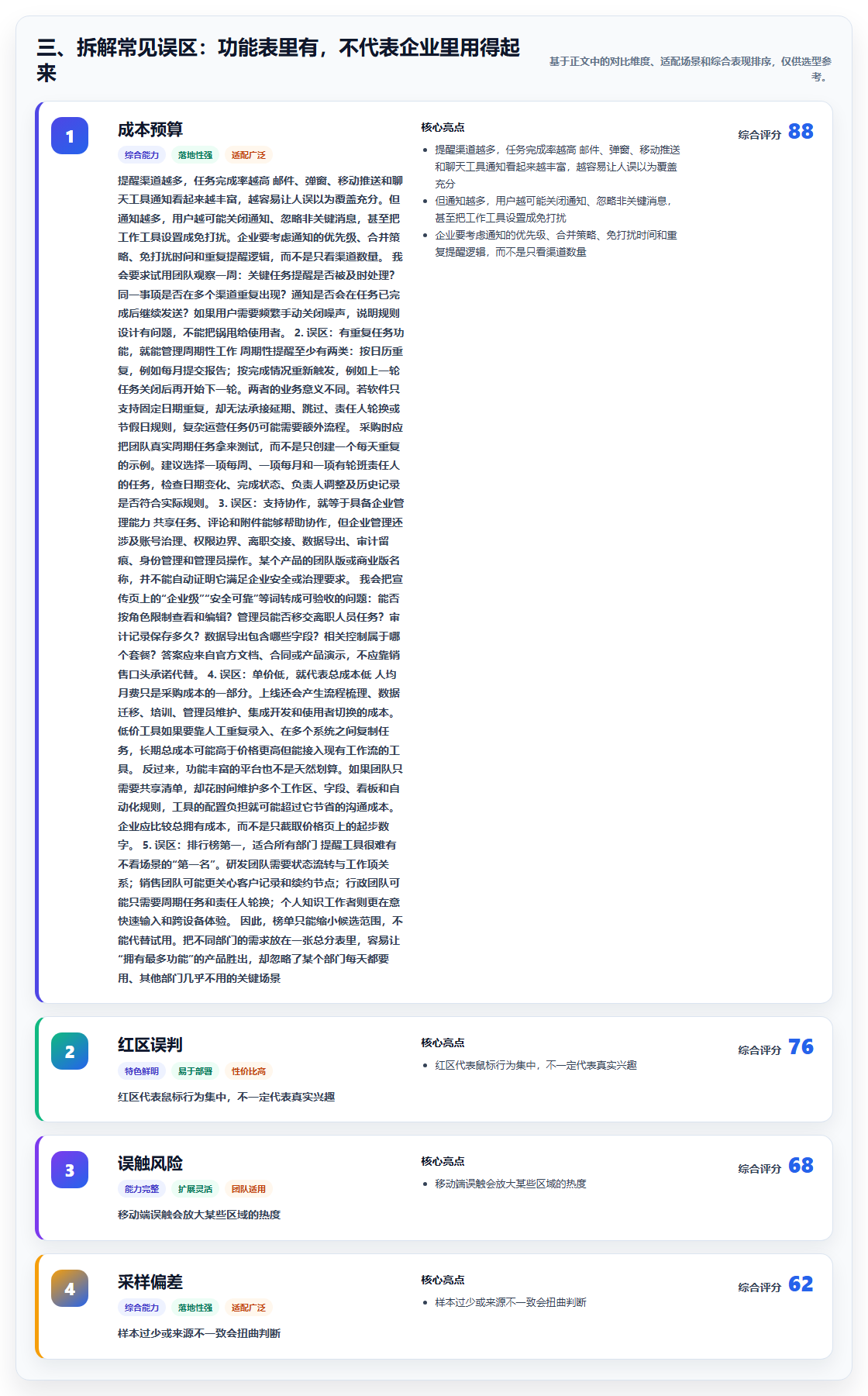 三、拆解常见误区：功能表里有，不代表企业里用得起来