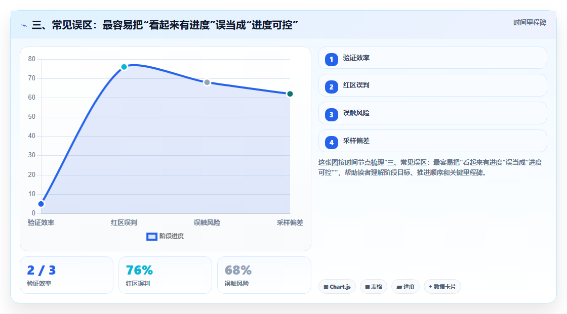 三、常见误区:最容易把“看起来有进度”误当成“进度可控”