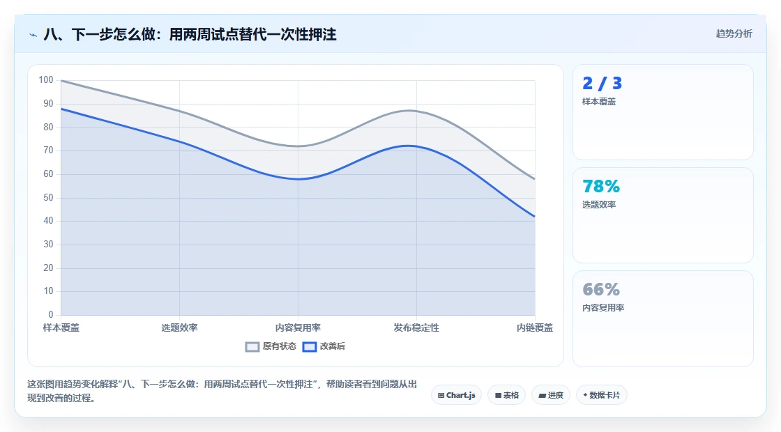 八、下一步怎么做：用两周试点替代一次性押注