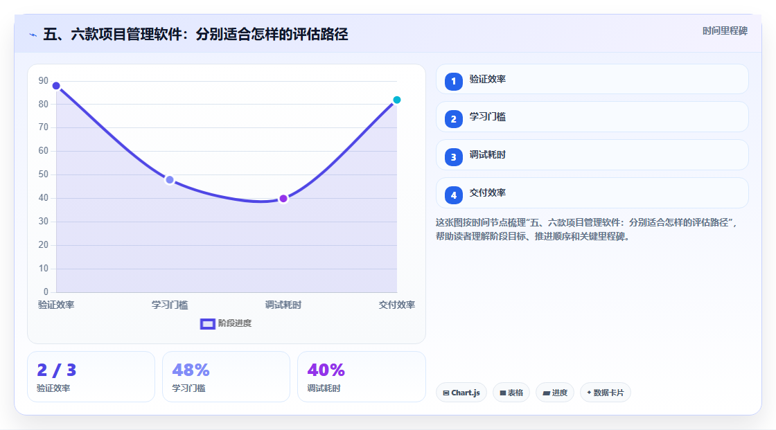 五、六款项目管理软件：分别适合怎样的评估路径