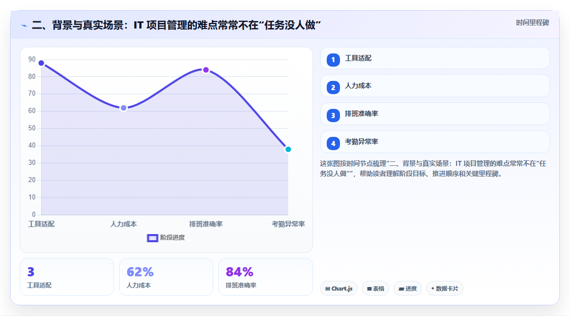 二、背景与真实场景：IT 项目管理的难点常常不在“任务没人做”