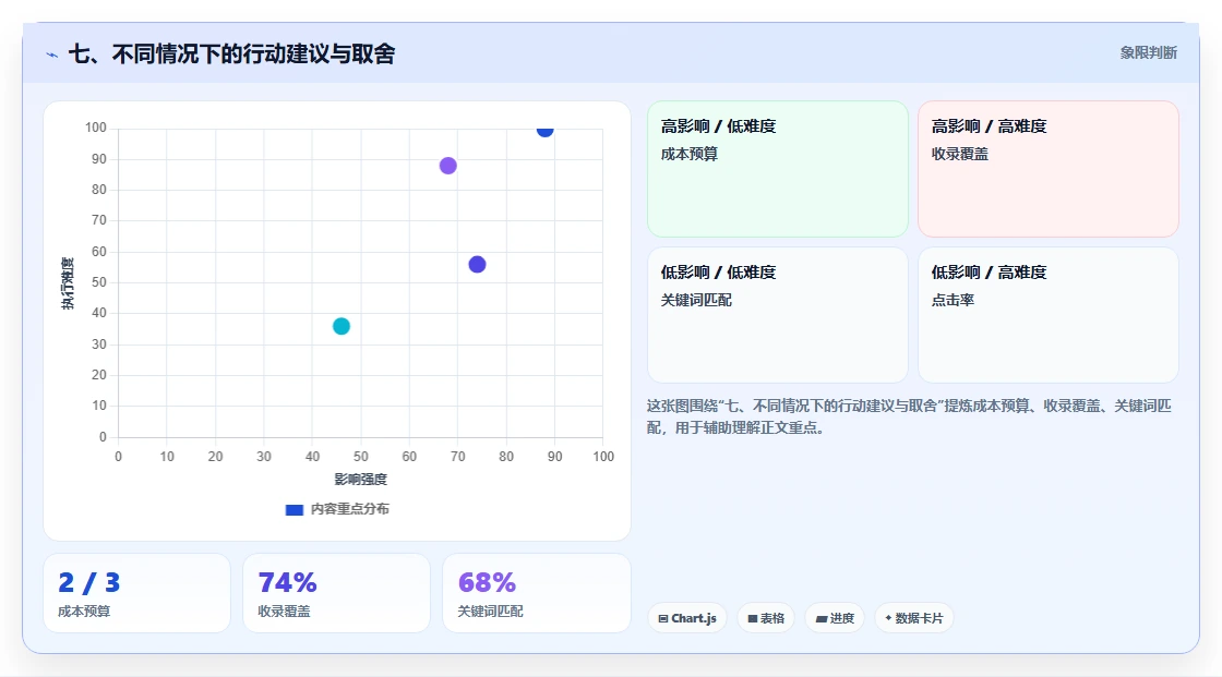 七、不同情况下的行动建议与取舍