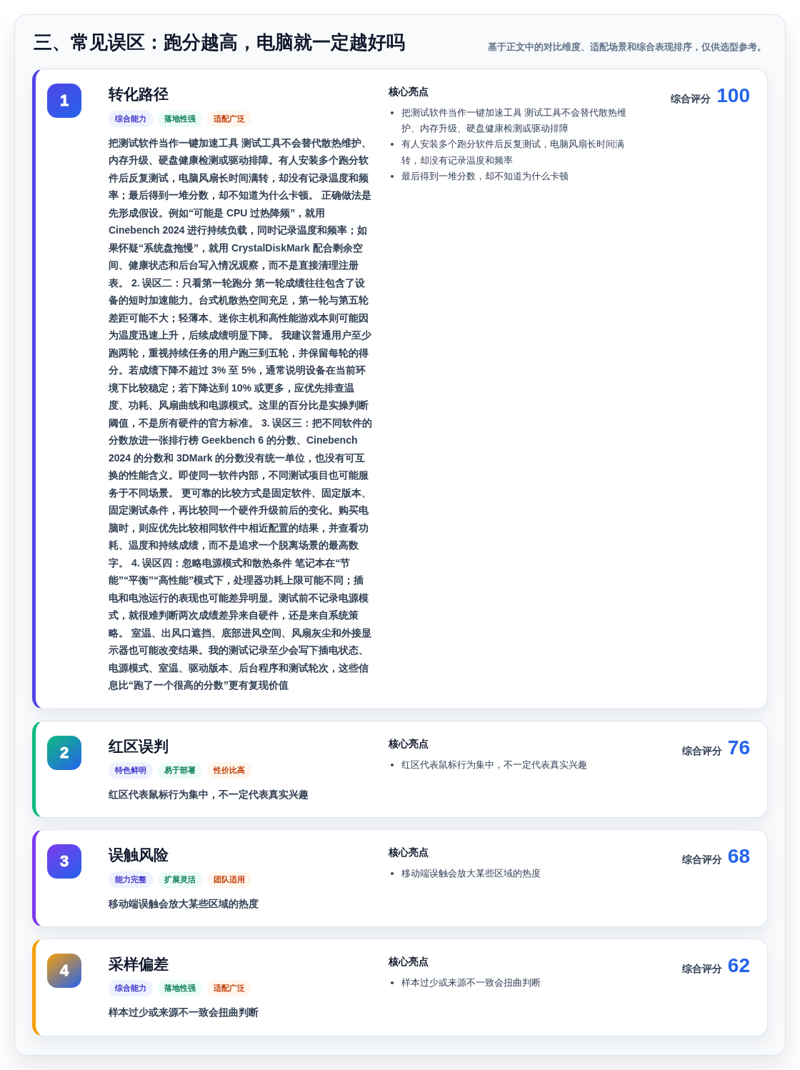 三、常见误区:跑分越高,电脑就一定越好吗