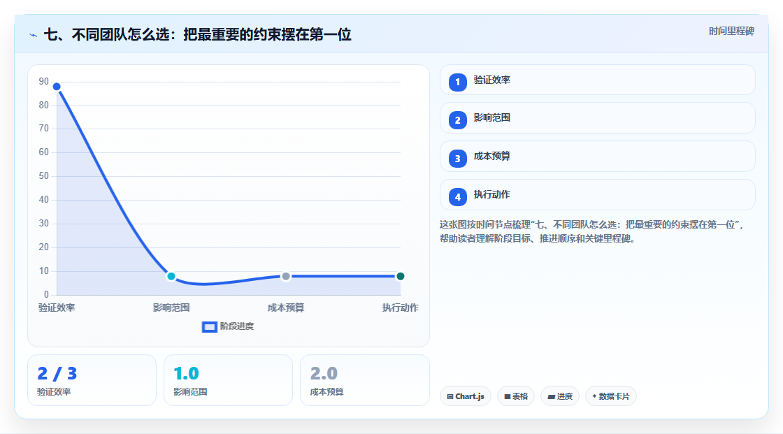 七、不同团队怎么选:把最重要的约束摆在第一位