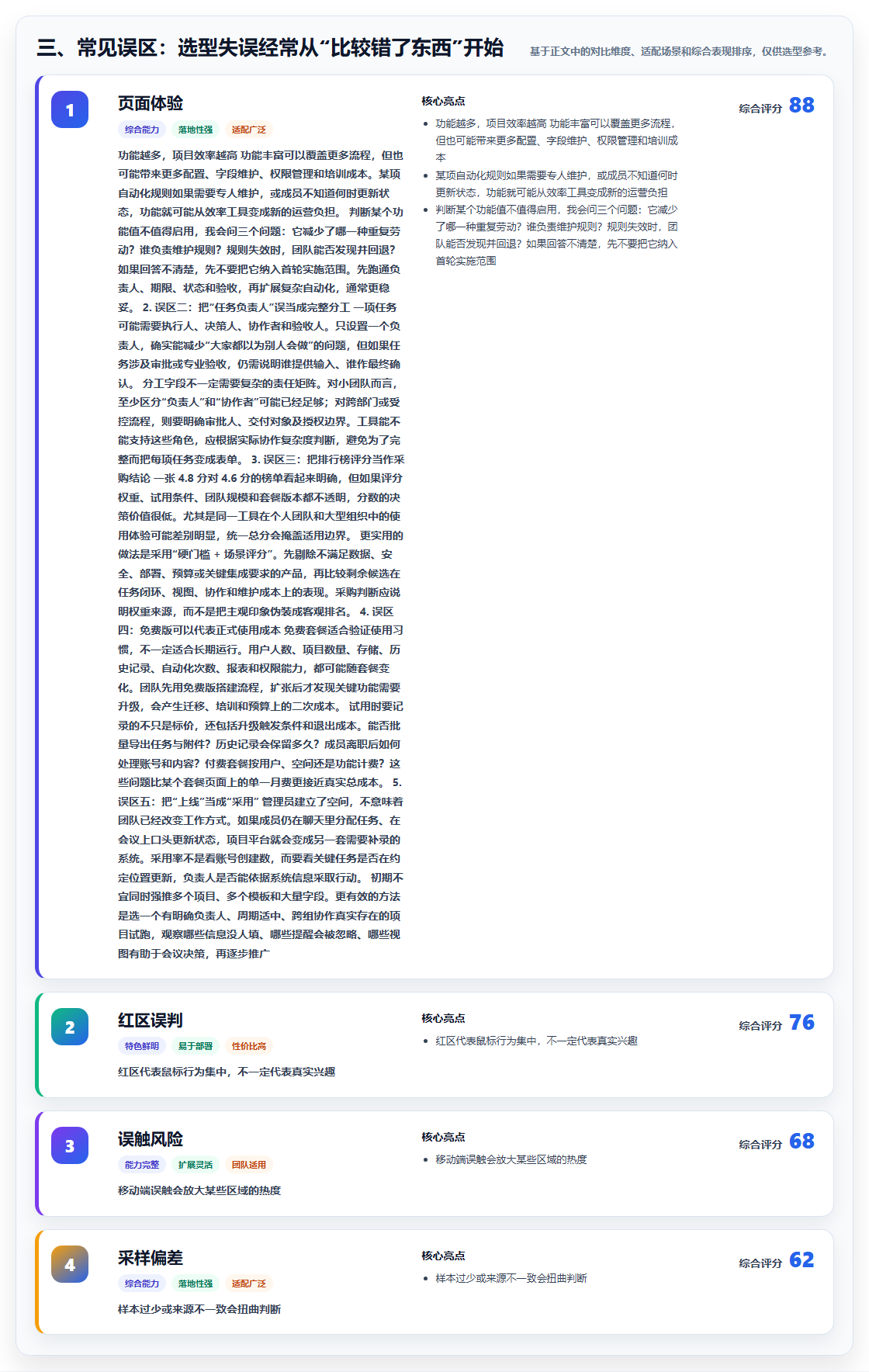 三、常见误区:选型失误经常从“比较错了东西”开始