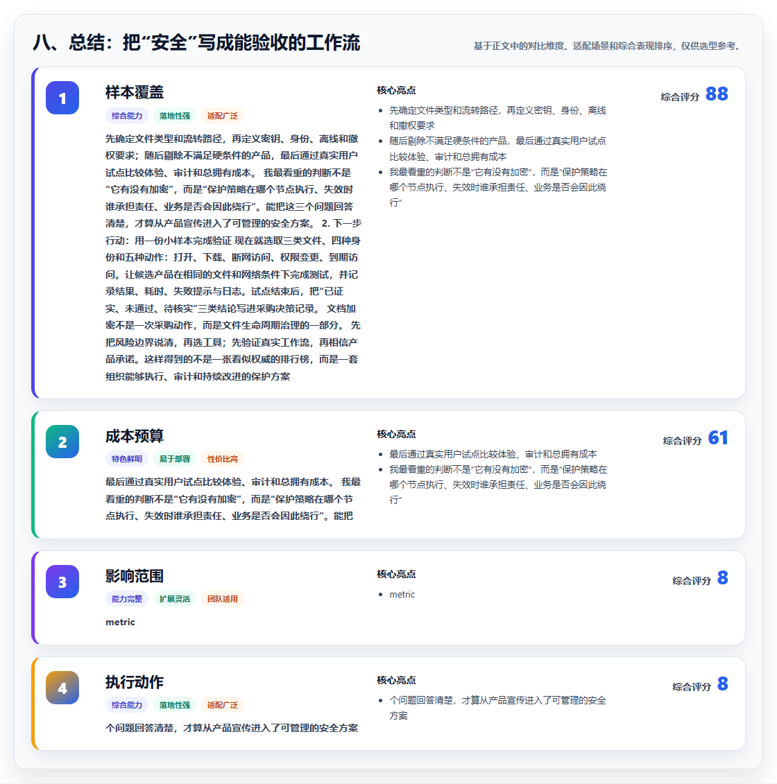 八、总结:把“安全”写成能验收的工作流