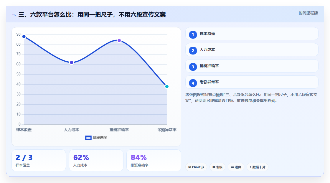 三、六款平台怎么比:用同一把尺子,不用六段宣传文案