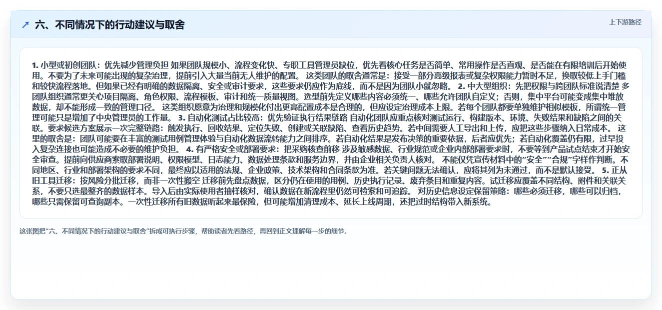 六、不同情况下的行动建议与取舍