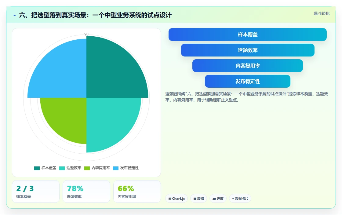 六、把选型落到真实场景:一个中型业务系统的试点设计