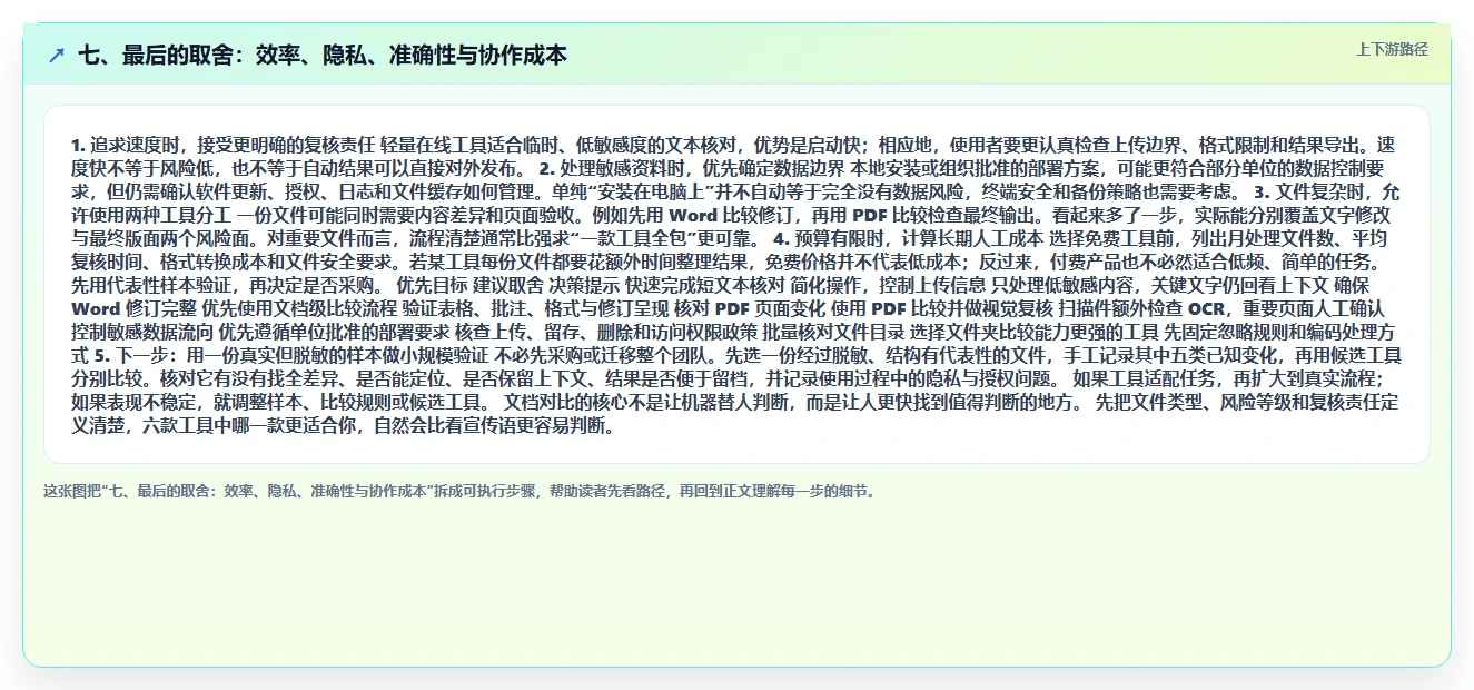 七、最后的取舍：效率、隐私、准确性与协作成本