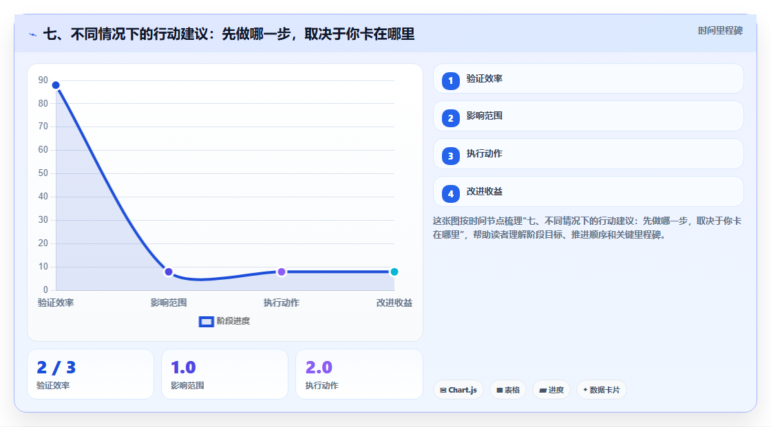 七、不同情况下的行动建议:先做哪一步,取决于你卡在哪里