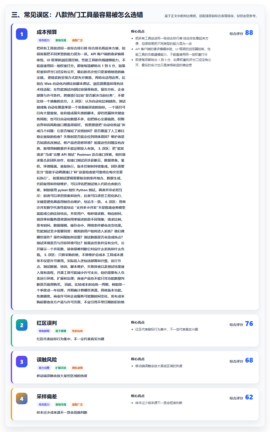 三、常见误区:八款热门工具最容易被怎么选错