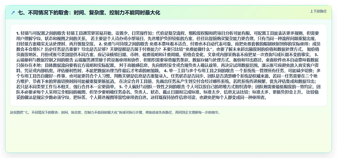 七、不同情况下的取舍:时间、复杂度、控制力不能同时最大化