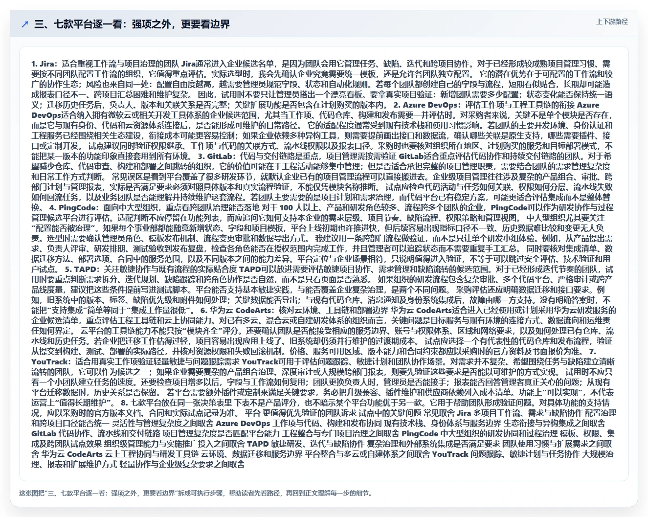 三、七款平台逐一看:强项之外,更要看边界