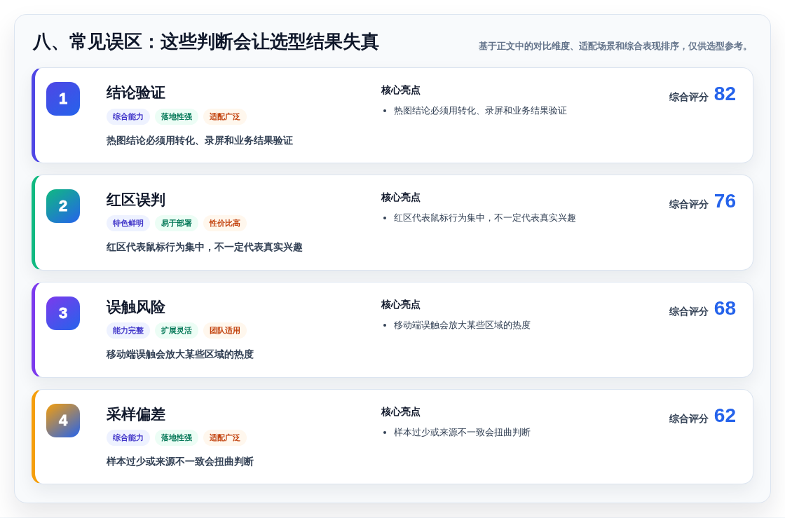 八、常见误区:这些判断会让选型结果失真