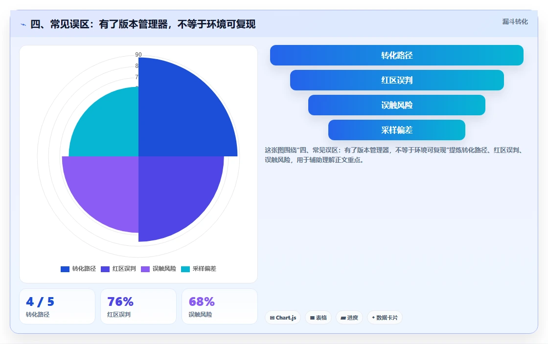 四、常见误区:有了版本管理器,不等于环境可复现
