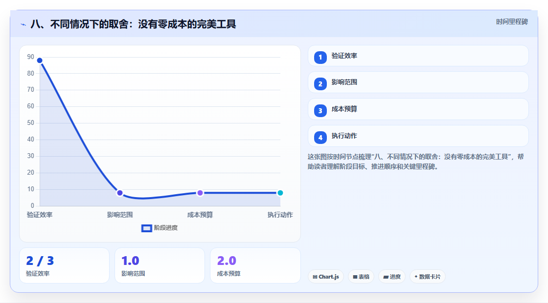 八、不同情况下的取舍:没有零成本的完美工具