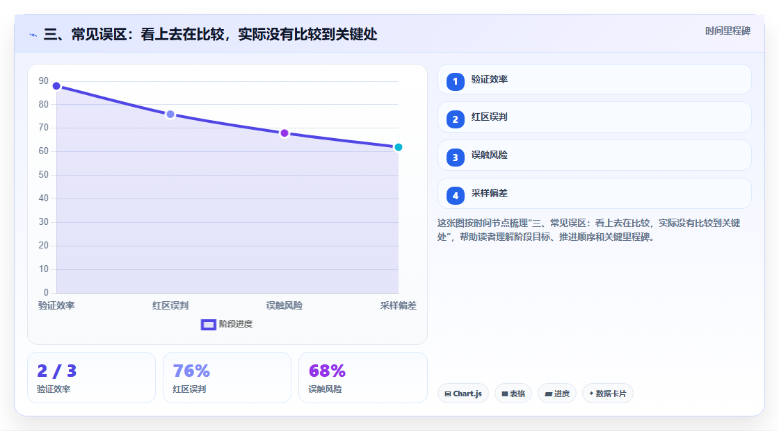 三、常见误区:看上去在比较,实际没有比较到关键处