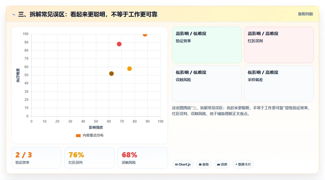 三、拆解常见误区:看起来更聪明,不等于工作更可靠